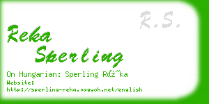 reka sperling business card